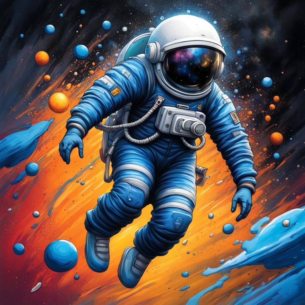 Gofer in Space Suit: Graffiti Galaxy Art