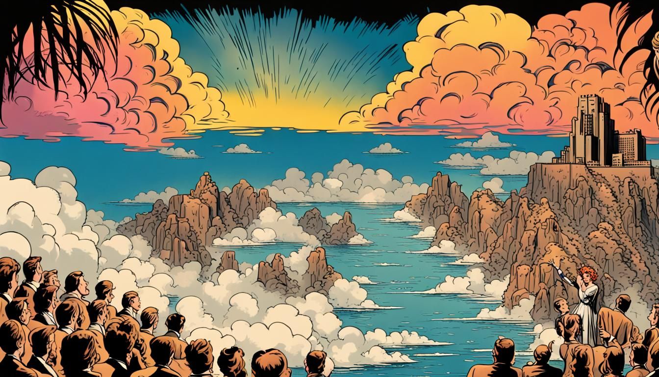 Surreal Concert in the Clouds: A Salvador Dali Dream