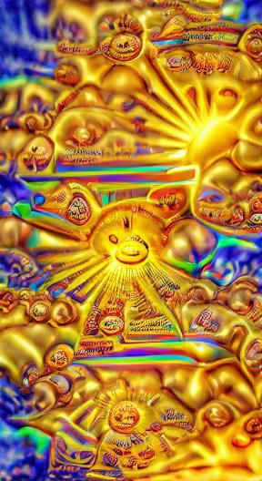 Psychedelic Sun: Radiance and Happiness in Gold