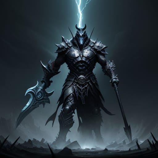 Dark Fantasy Executioner Revenant in Ash Storm