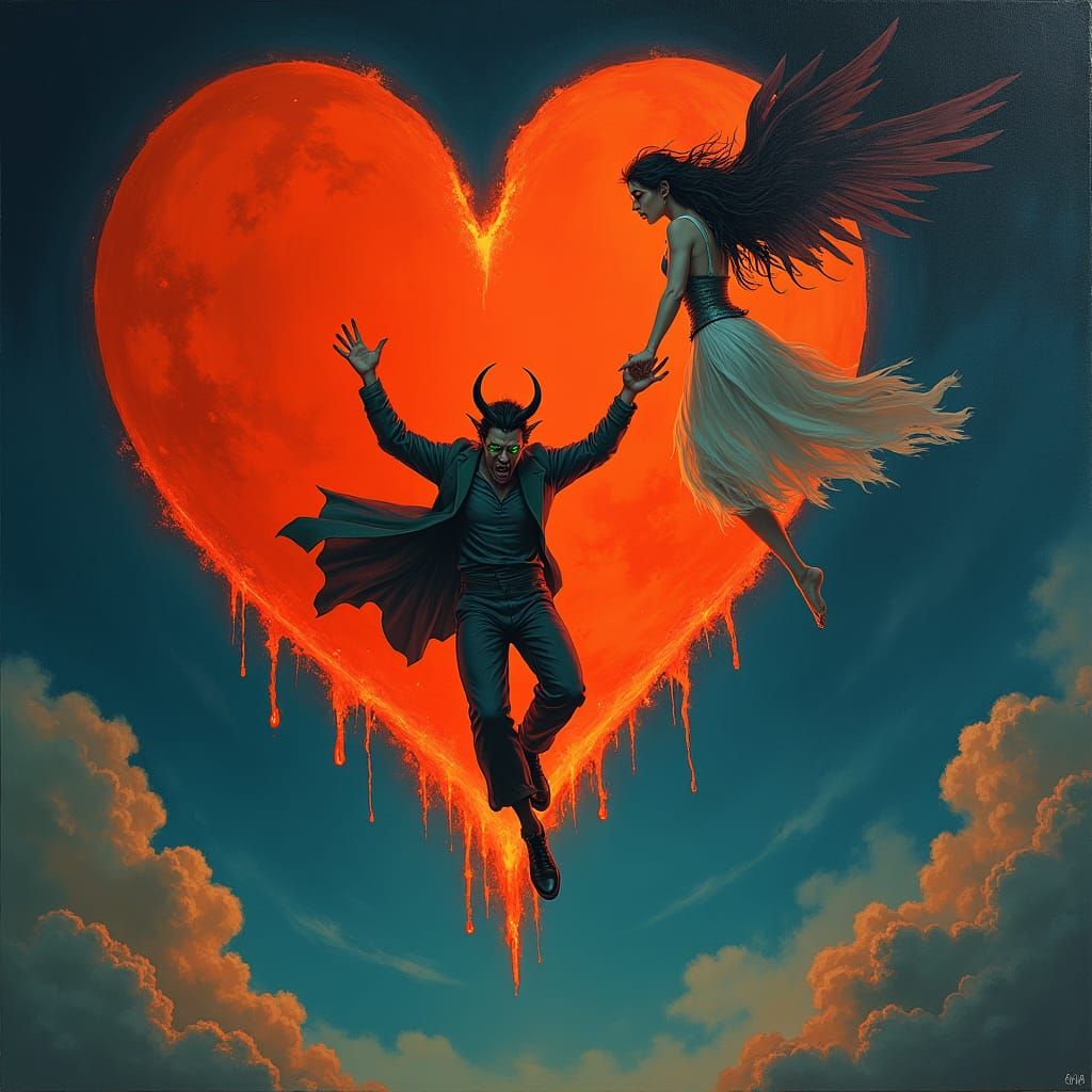 Man Falls From Heart Moon Rescued by Angel