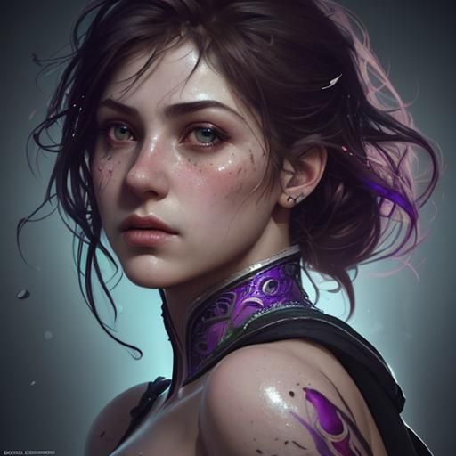 Stop Violence Against Women: Hyperrealistic Splash Art