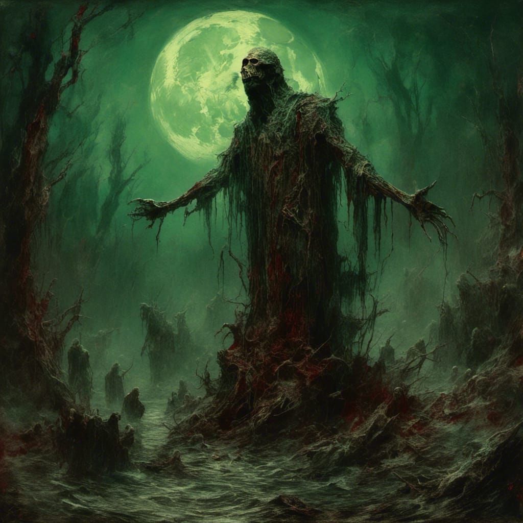 Macabre Cult Ritual Under Full Moon