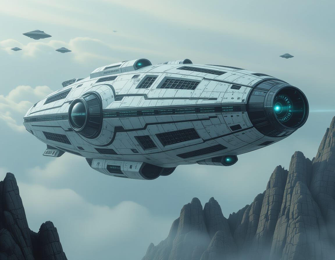 Biomechanical Spacecraft in Giger Style