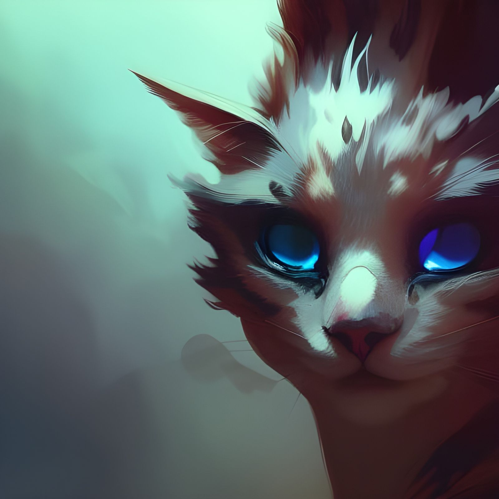 Monster Petting Cat: Hyperdetailed Artstation Portrait