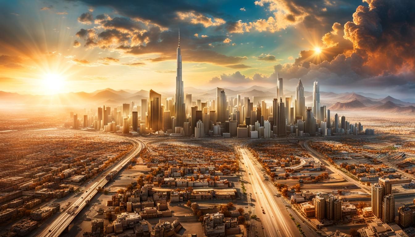 Bright City to Wasteland: A Split Image