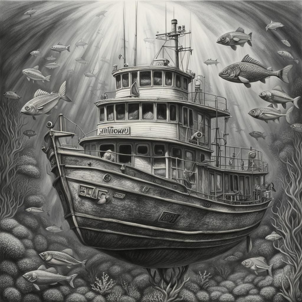 SS Minnow underwater off Gilligan’s Island