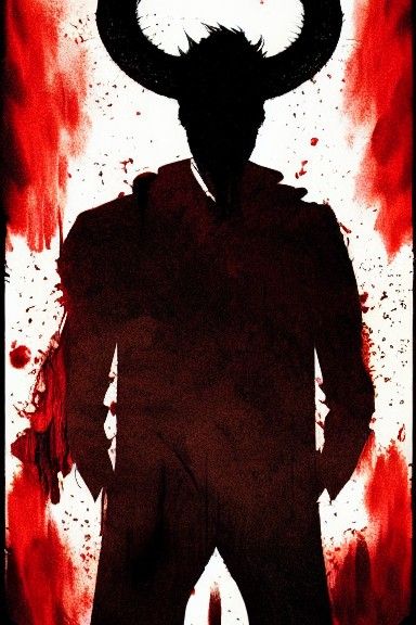 Sinister Rorschach Inkblot of a Man's Face