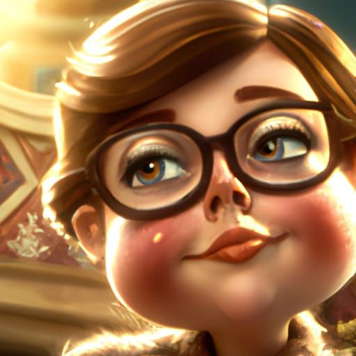 Adorable German on Stage in 3D Render