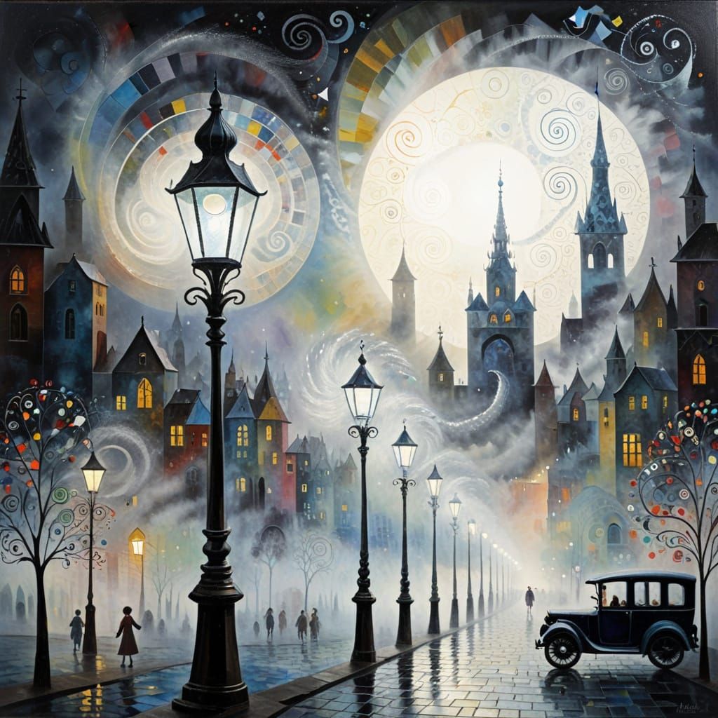 City scape, Paul Klee and Marc Chagall