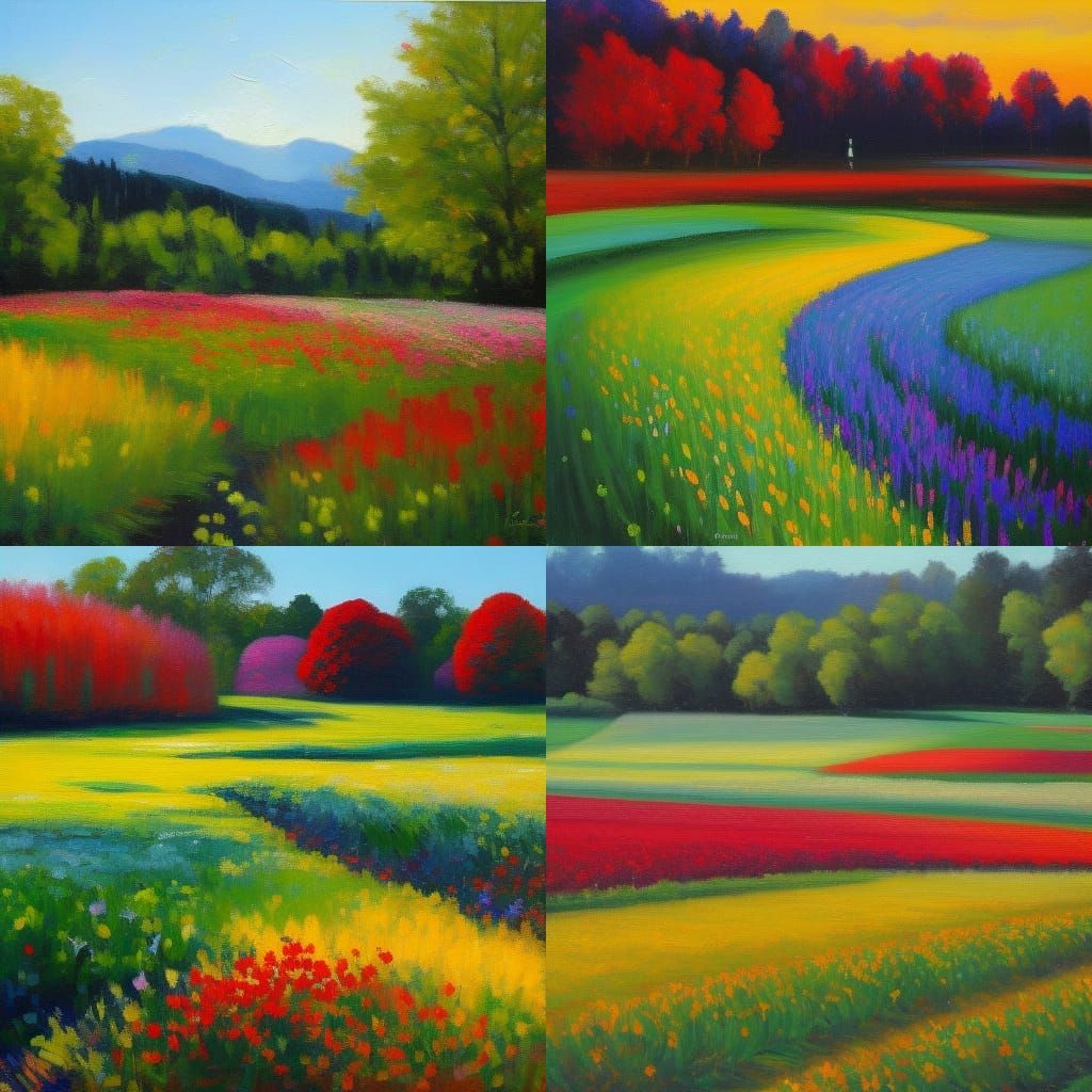 NFT Garden in Expressionist Impasto Style