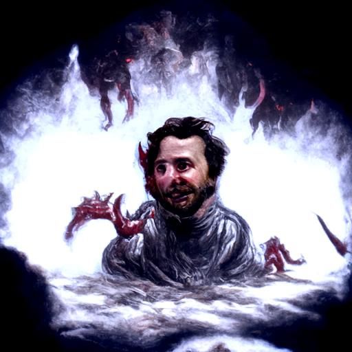 Infernal Charlie Day: A Dark Engraving