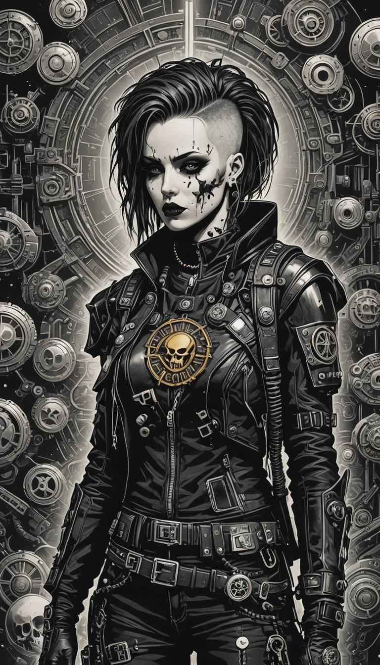 Cryptopunk Astronaut in Deathpunk Fantasy