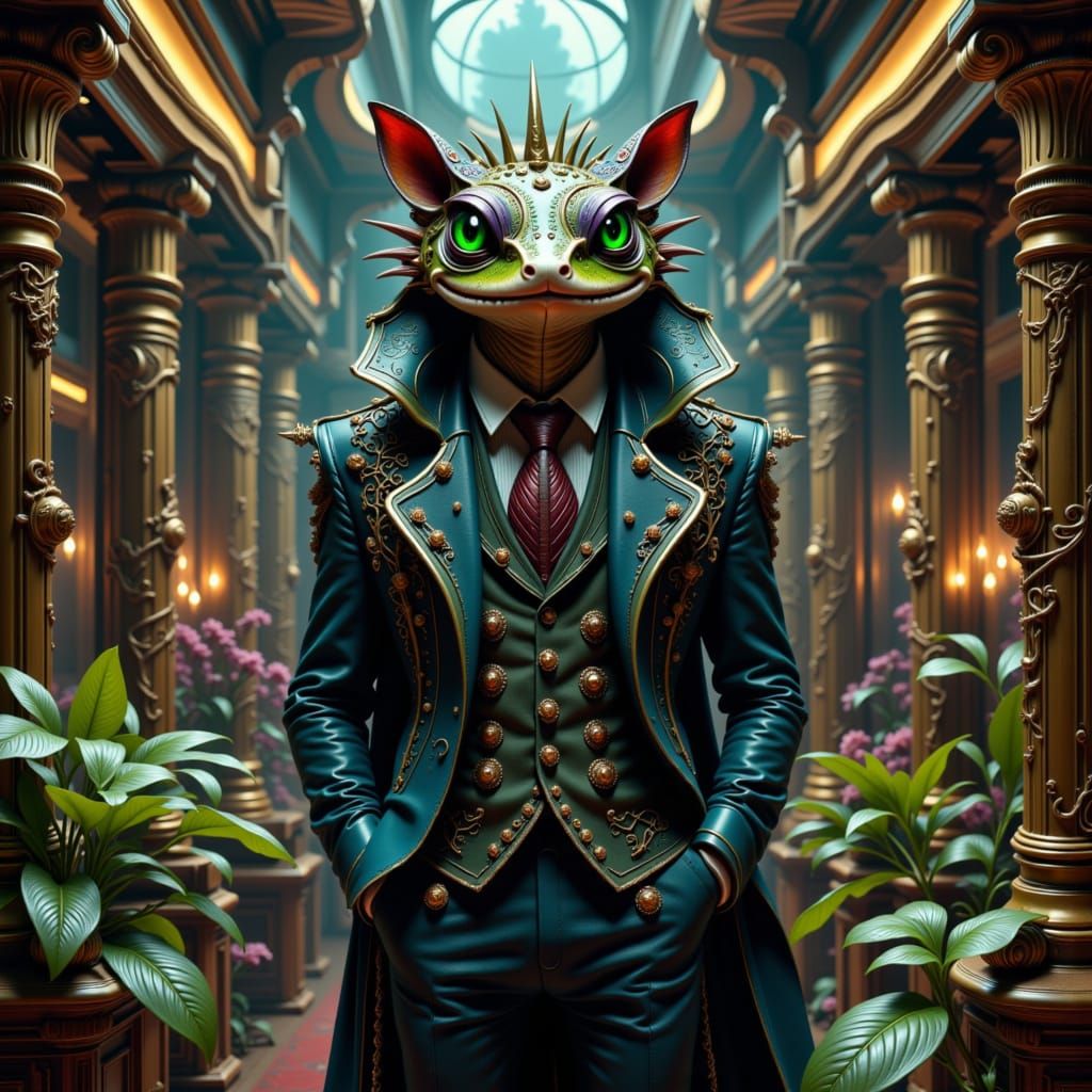 Neimoidian Businessman in Retro-Futuristic Office