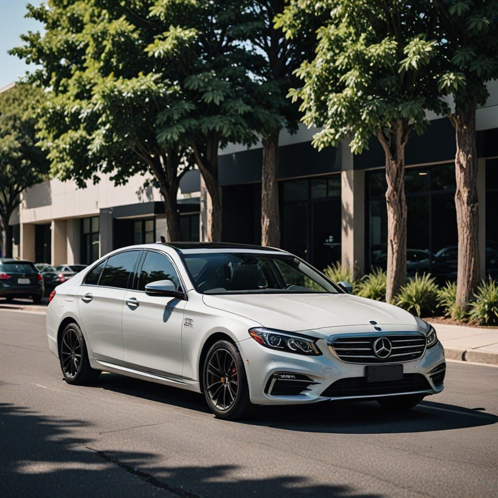 Sleek Car Silhouette in Futuristic Digital Art