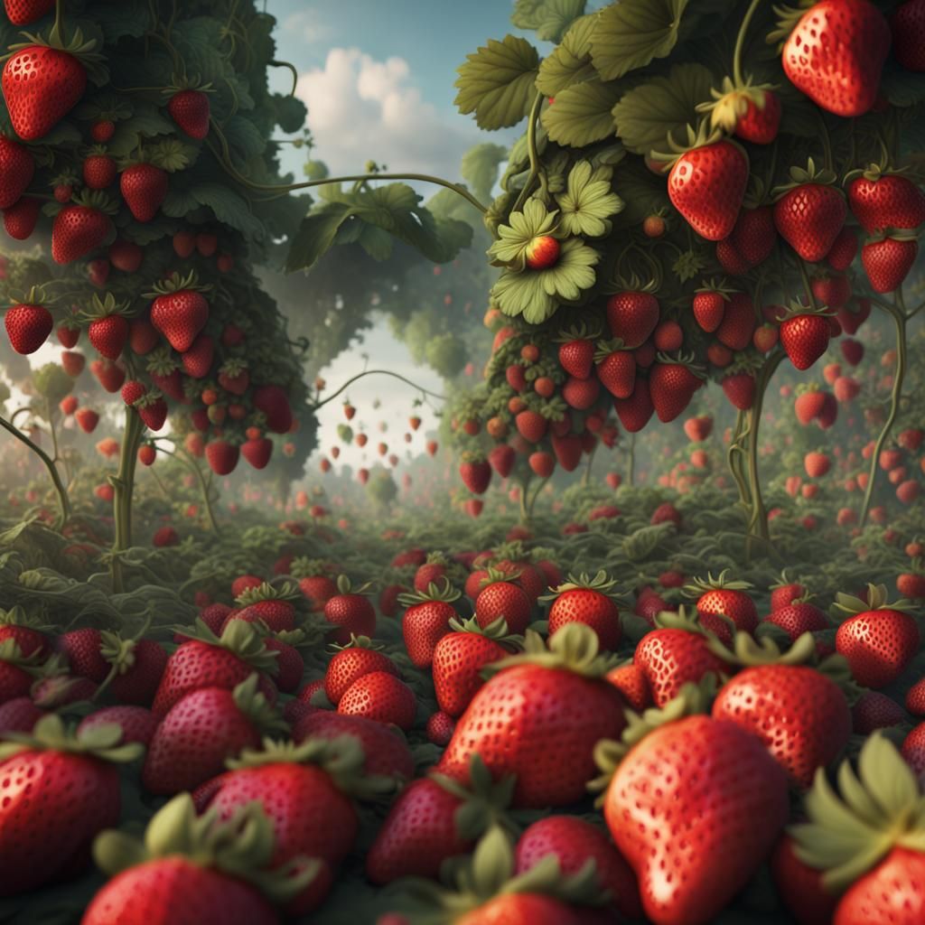 Fantastical Strawberry Field Concept Art