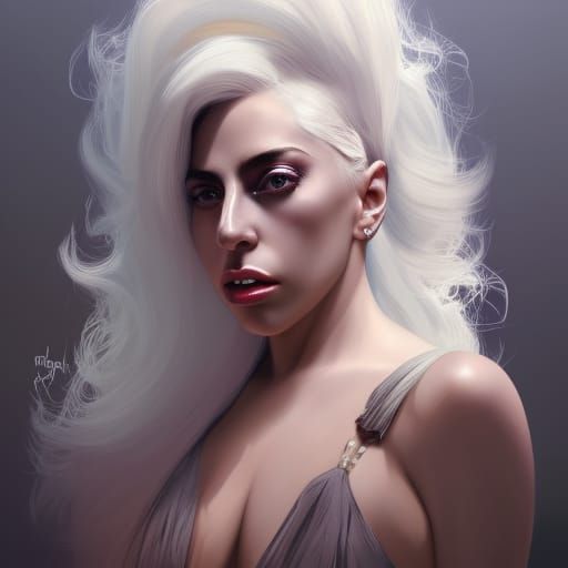 Lady Gaga Portrait in Artgerm Style