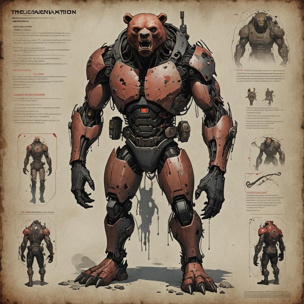 Hulking Mutated Humanoid in Comic Book Art