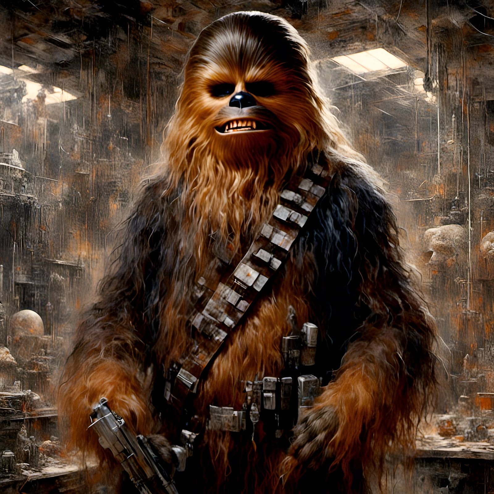 Chewbacca-inspired Wookiee Portrait