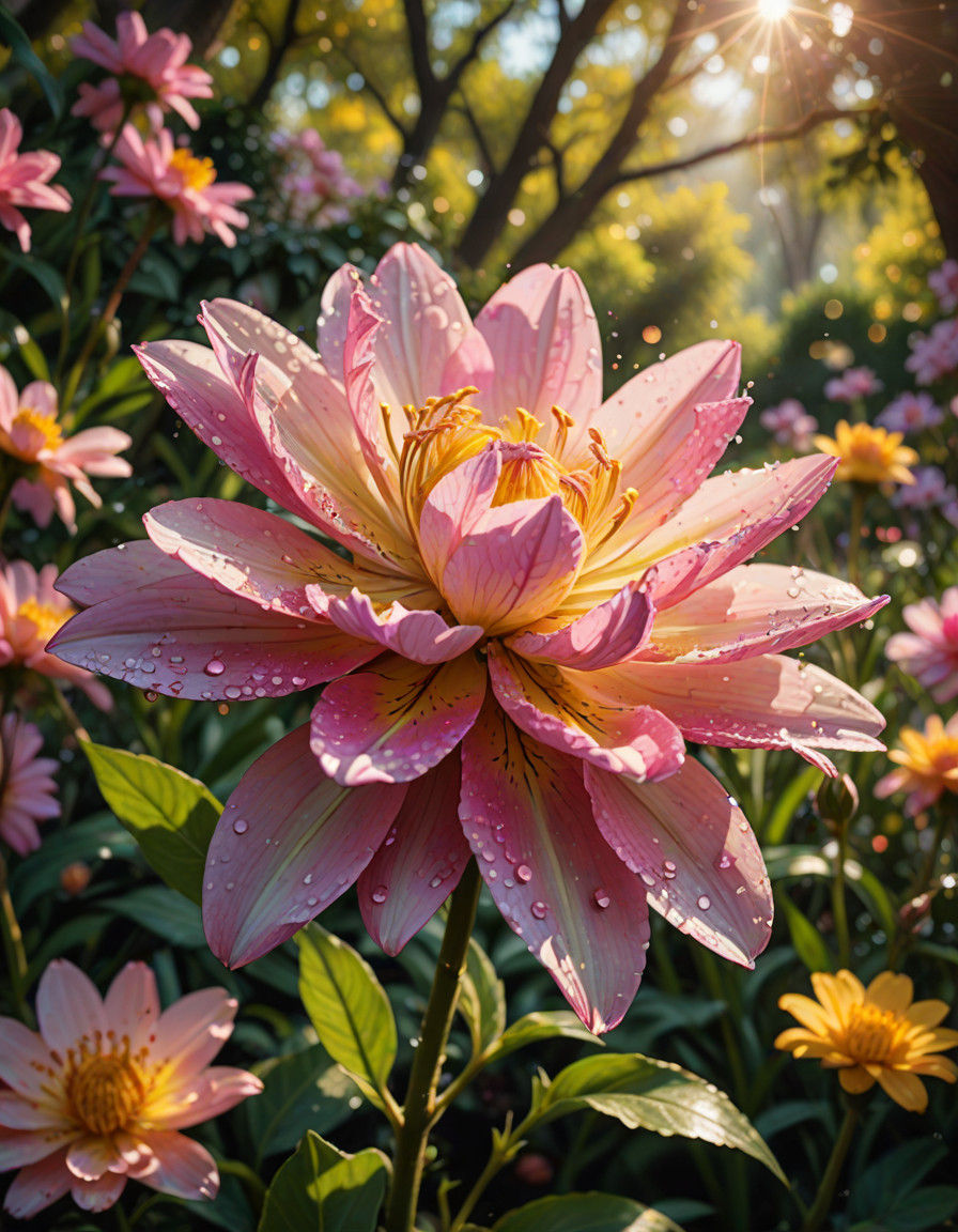 Vibrant Floral Masterpiece in Hyperrealistic Style