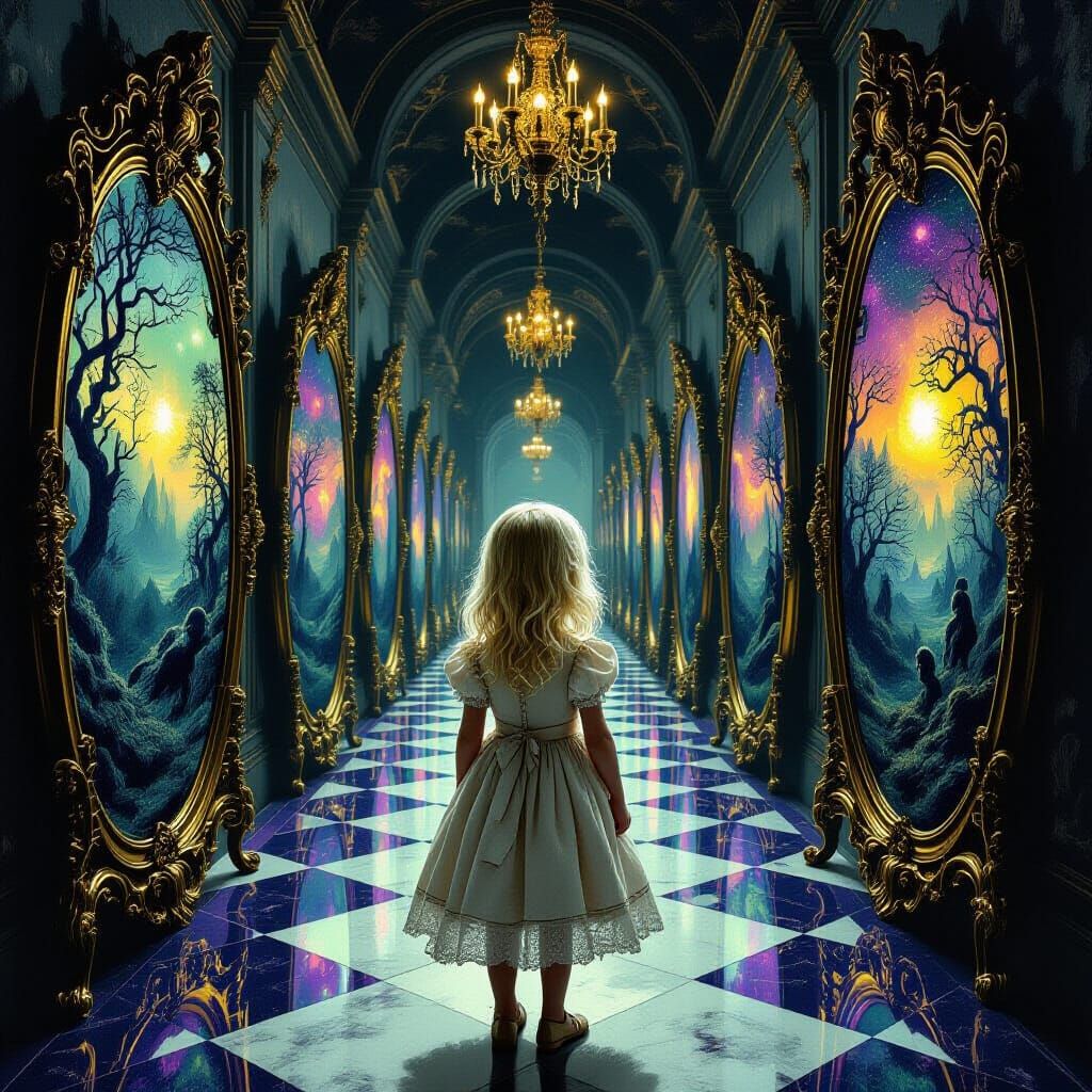 Surreal Dreamscapes Reflected in Antique Mirrors