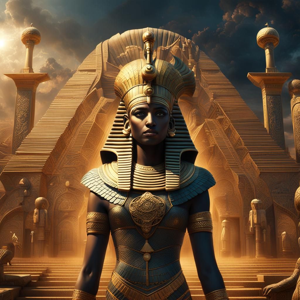 Epic Digital Painting of Goddess Isis