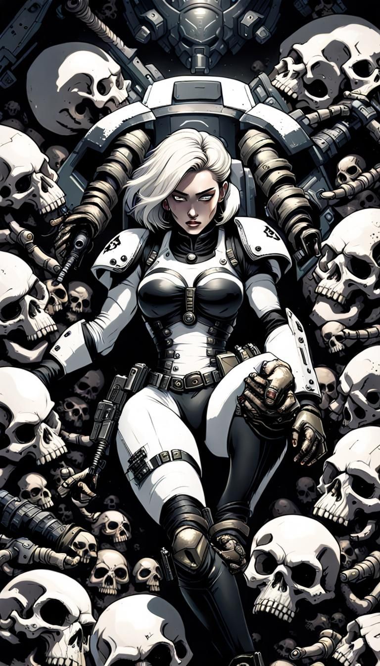 Space Marine on Skulls in Destroyed Bio Suit