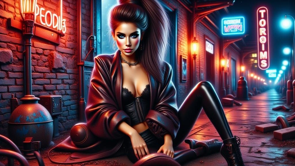 Avant-Garde Model Poses in Dystopian Setting