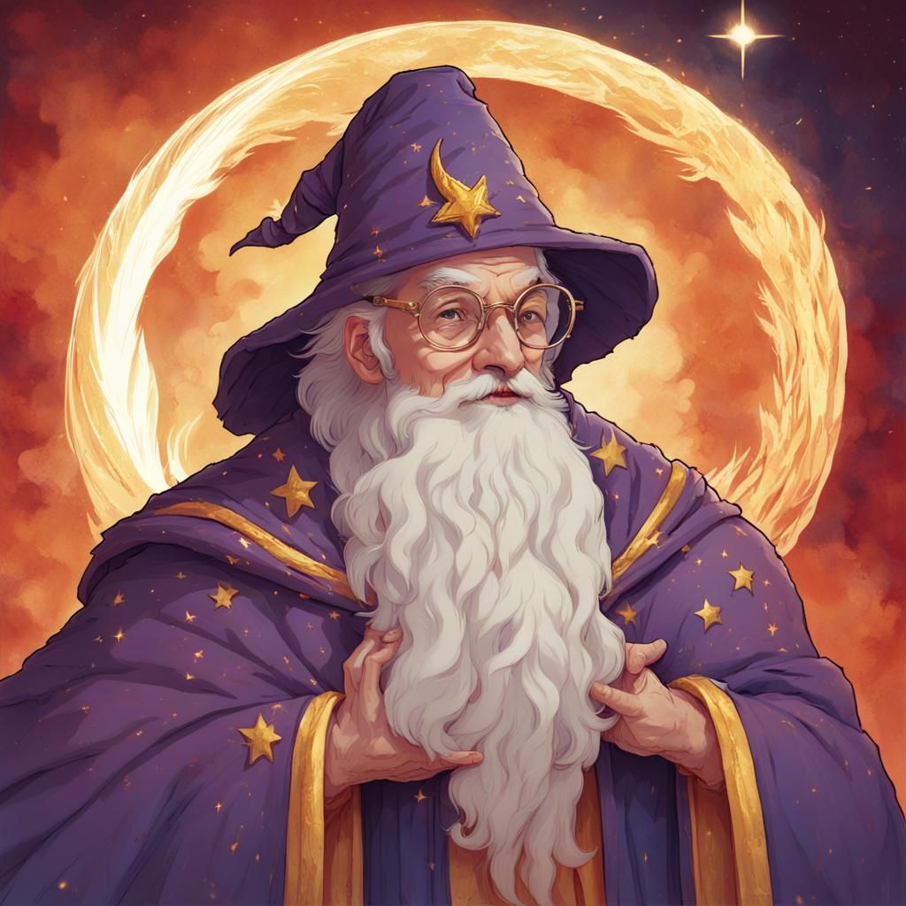 Phoenix and Wizard in Spangled Robes