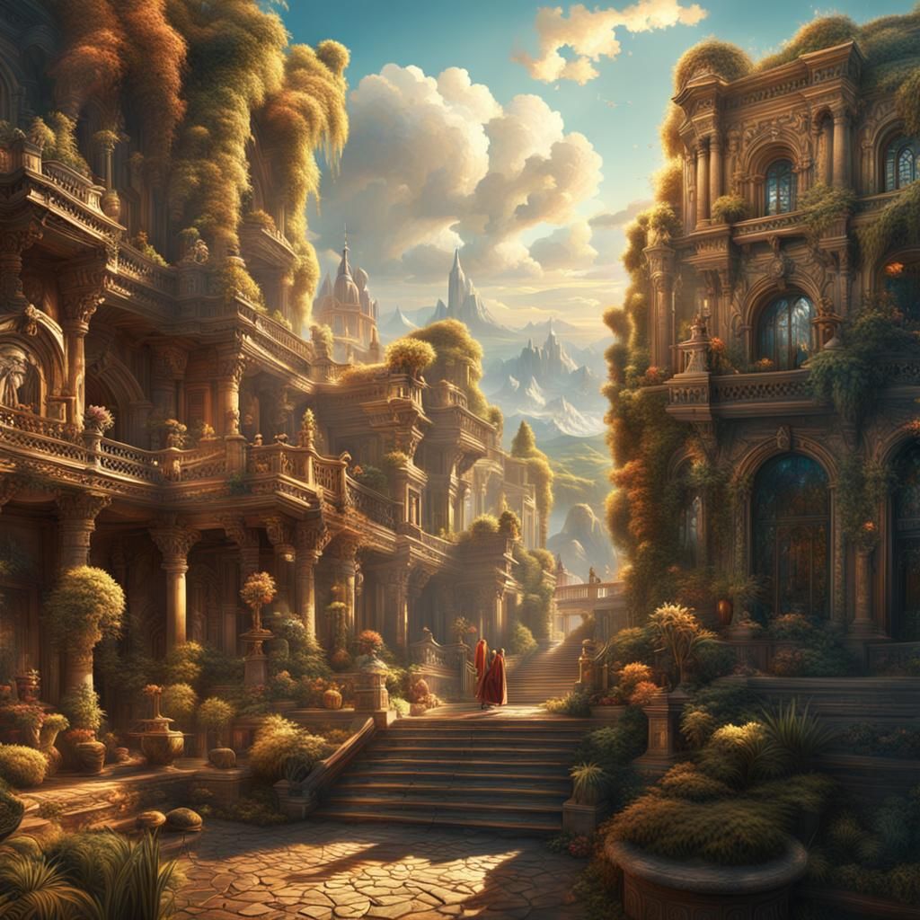 Dramatic Digital Painting of a Hot Sunny Day