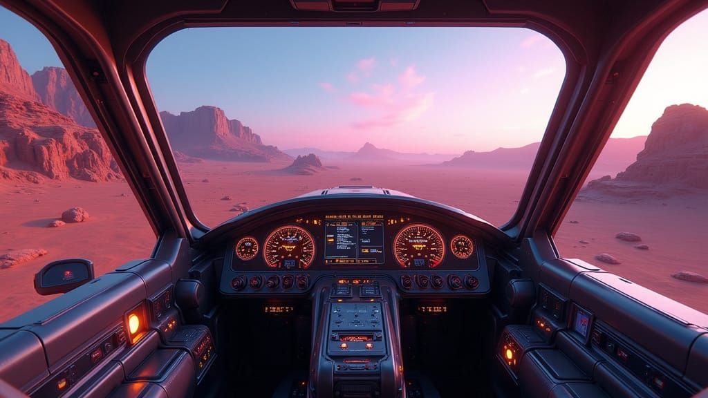 Martian Valley View from Cockpit