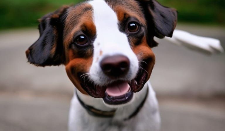 Dog with Wings in Flight