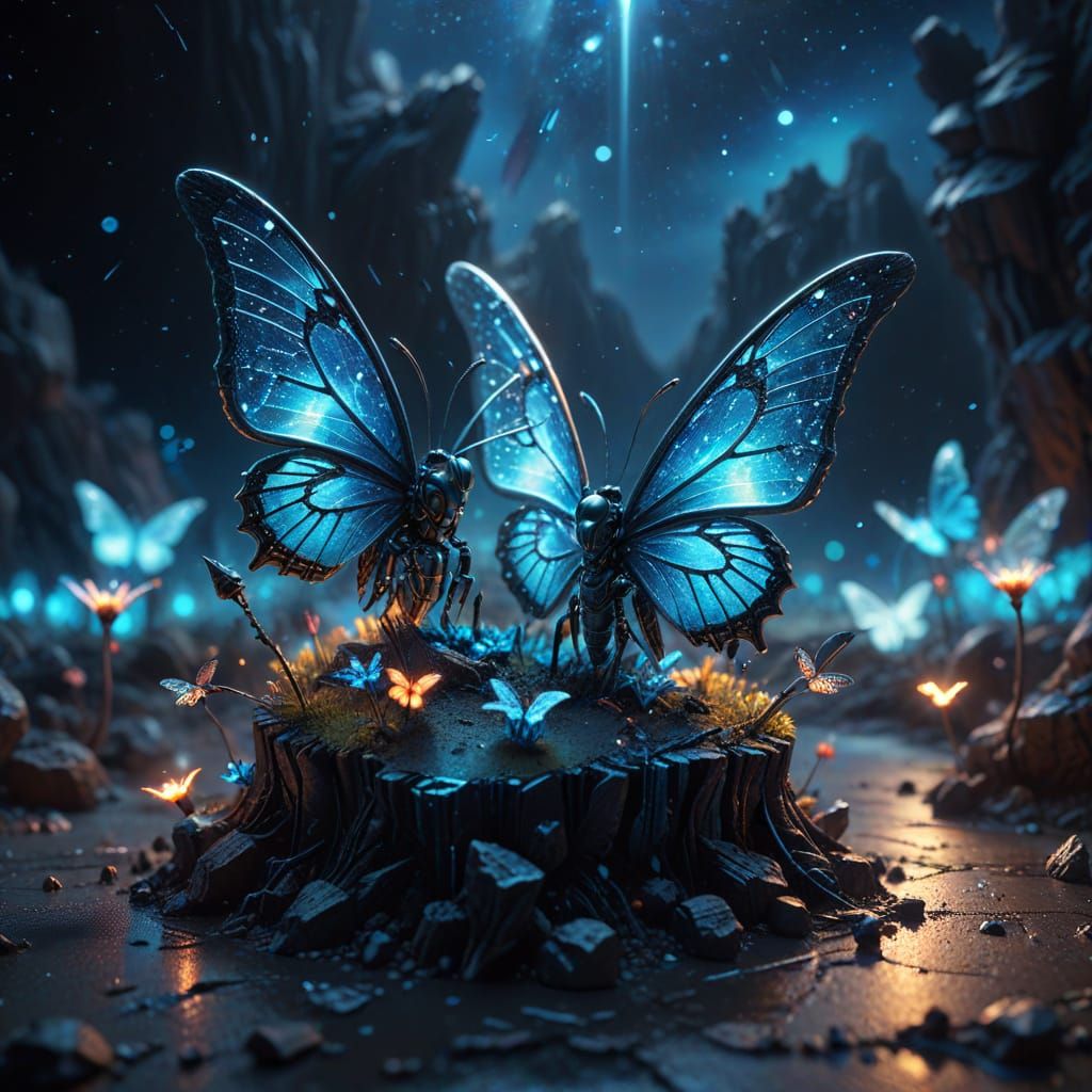 Sci-Fi Micro-World Inside Pencil Core