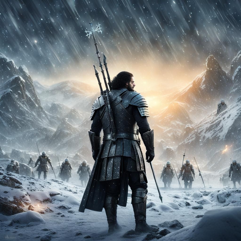 Jon Snow in Battle Armor: Epic Cinematic Close-up