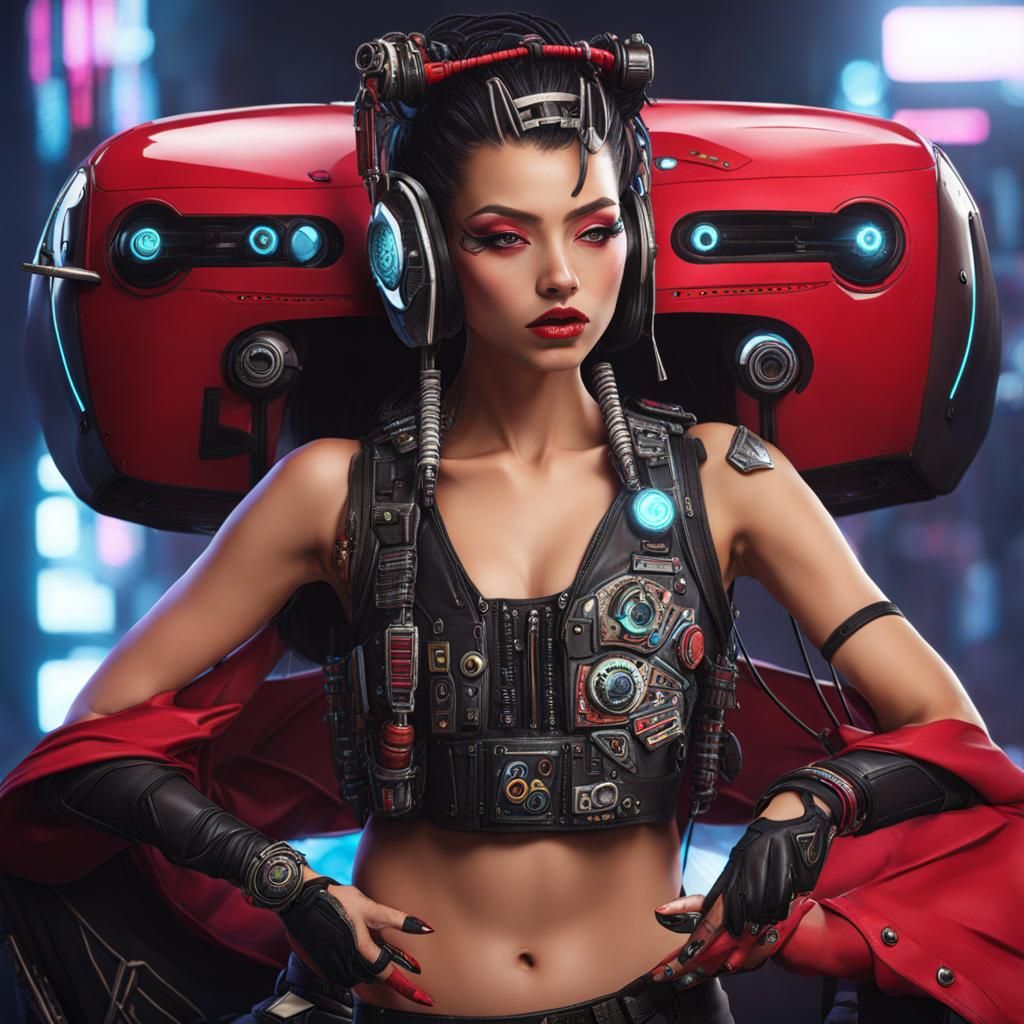 Cyberpunk Cityscape: Neon and Grime