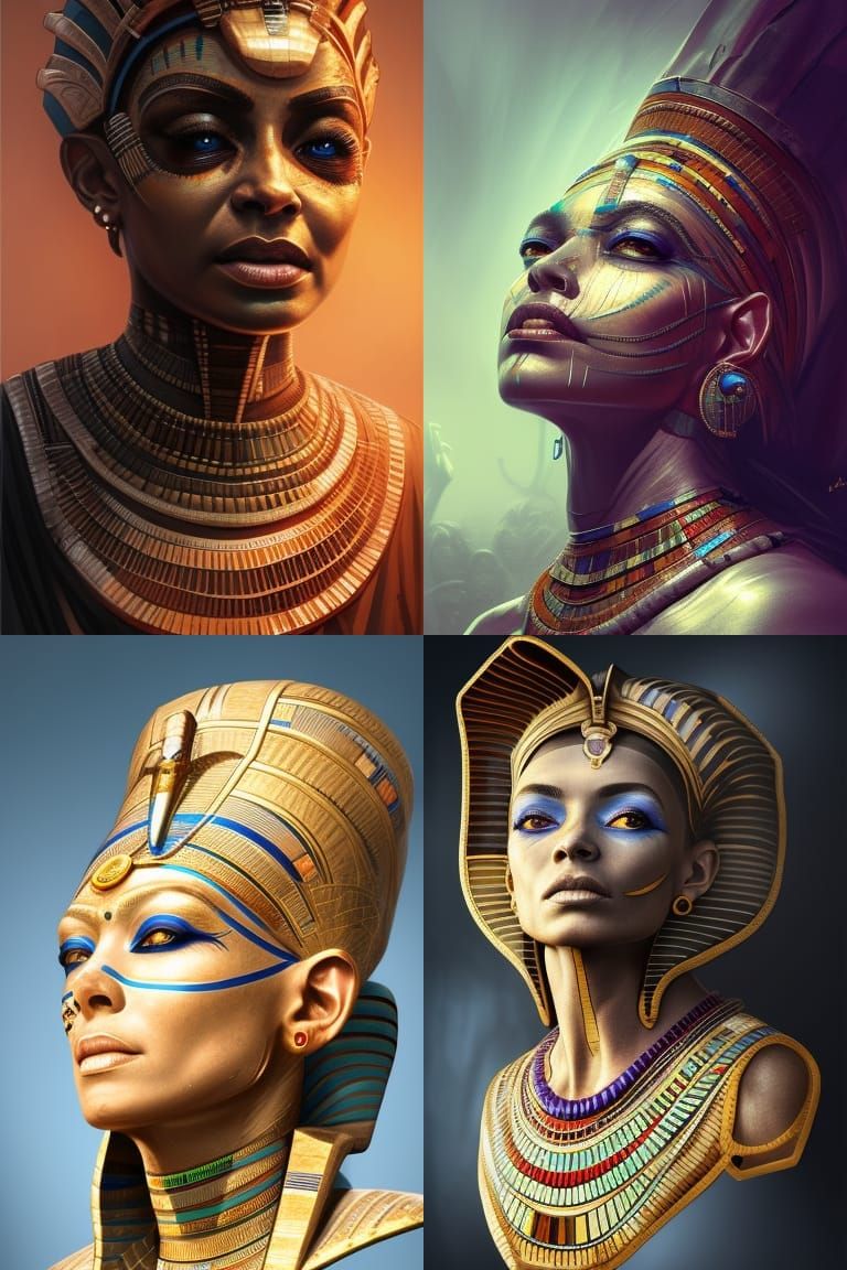 Undead Mummy Queen of Ancient Egypt Portrait