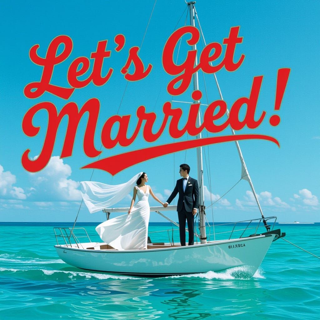 Sailboat Proposal with Whimsical Banner
