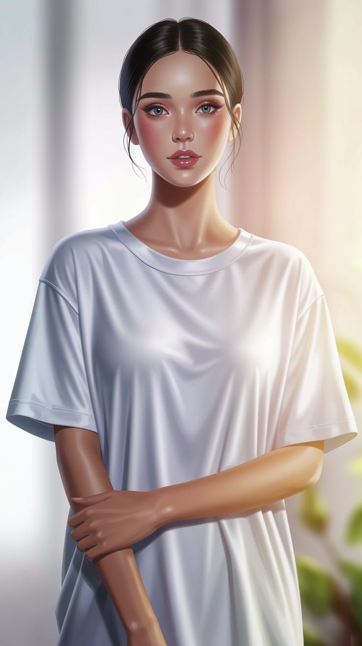 Ethereal Beauty of a Young Asian Woman in Soft Focus