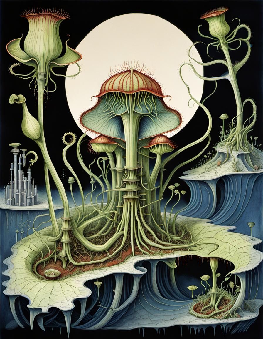 Botanical Blueprint: Carnivorous Plant Schematic