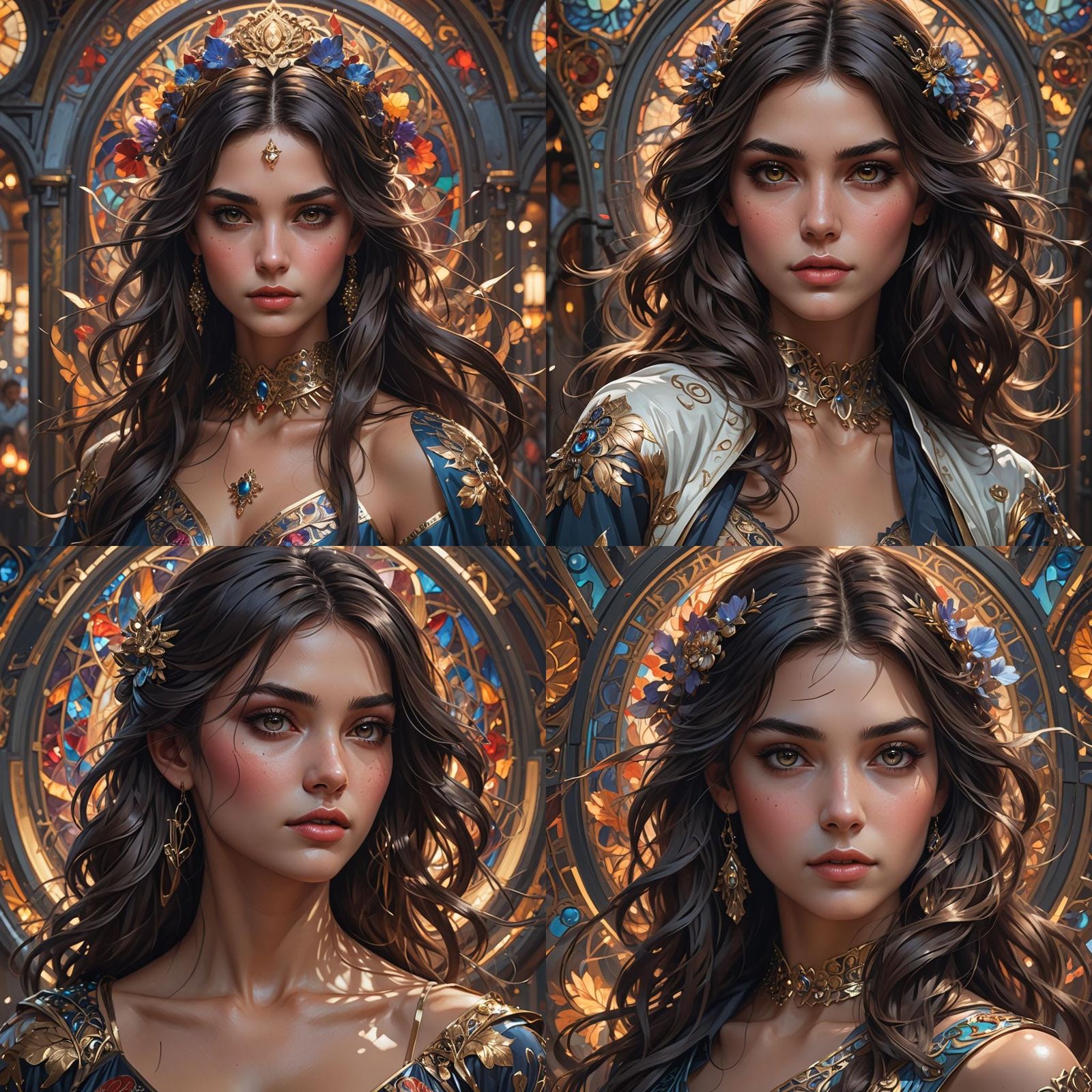 Detailed Portrait of Brunette with Dynamic Lighting