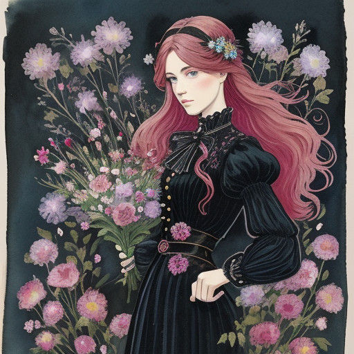 Lush Goddess in Art Nouveau Boots