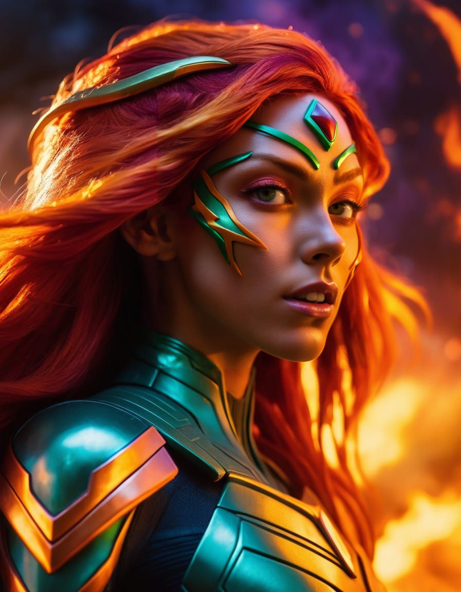 Starfire Reimagined: Alien Princess Superheroine Concept