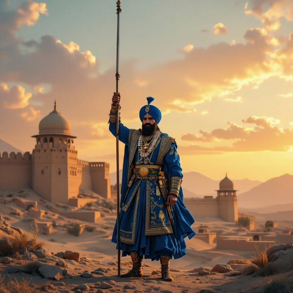 Hari Singh Nalwa Raises Khalsa Flag at Jamrud