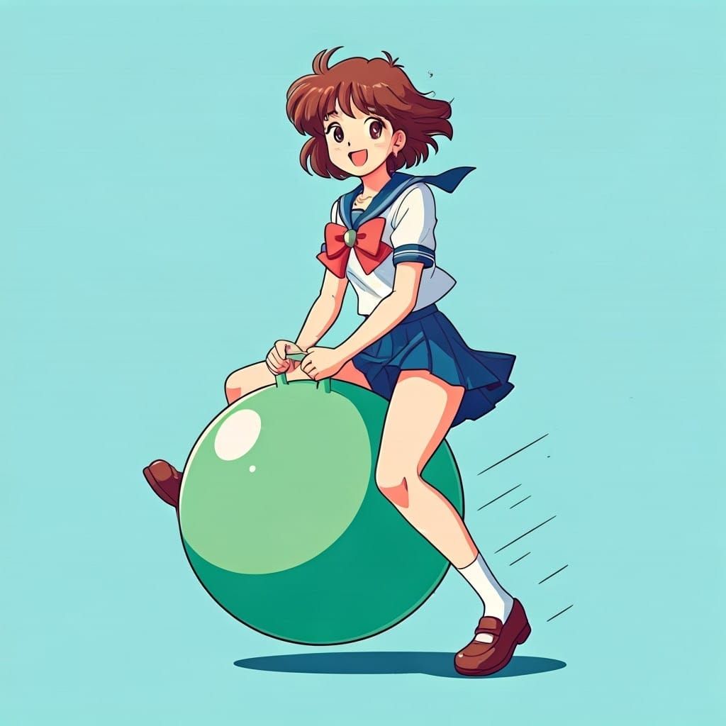 Sailor Moon Inspired Schoolgirl on Hopper Ball