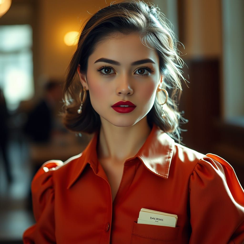 Elegant Woman with Bookish Charm in High Fashion Photography