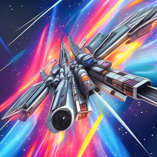 Hyperrealistic X-Wing Splash Art Concept