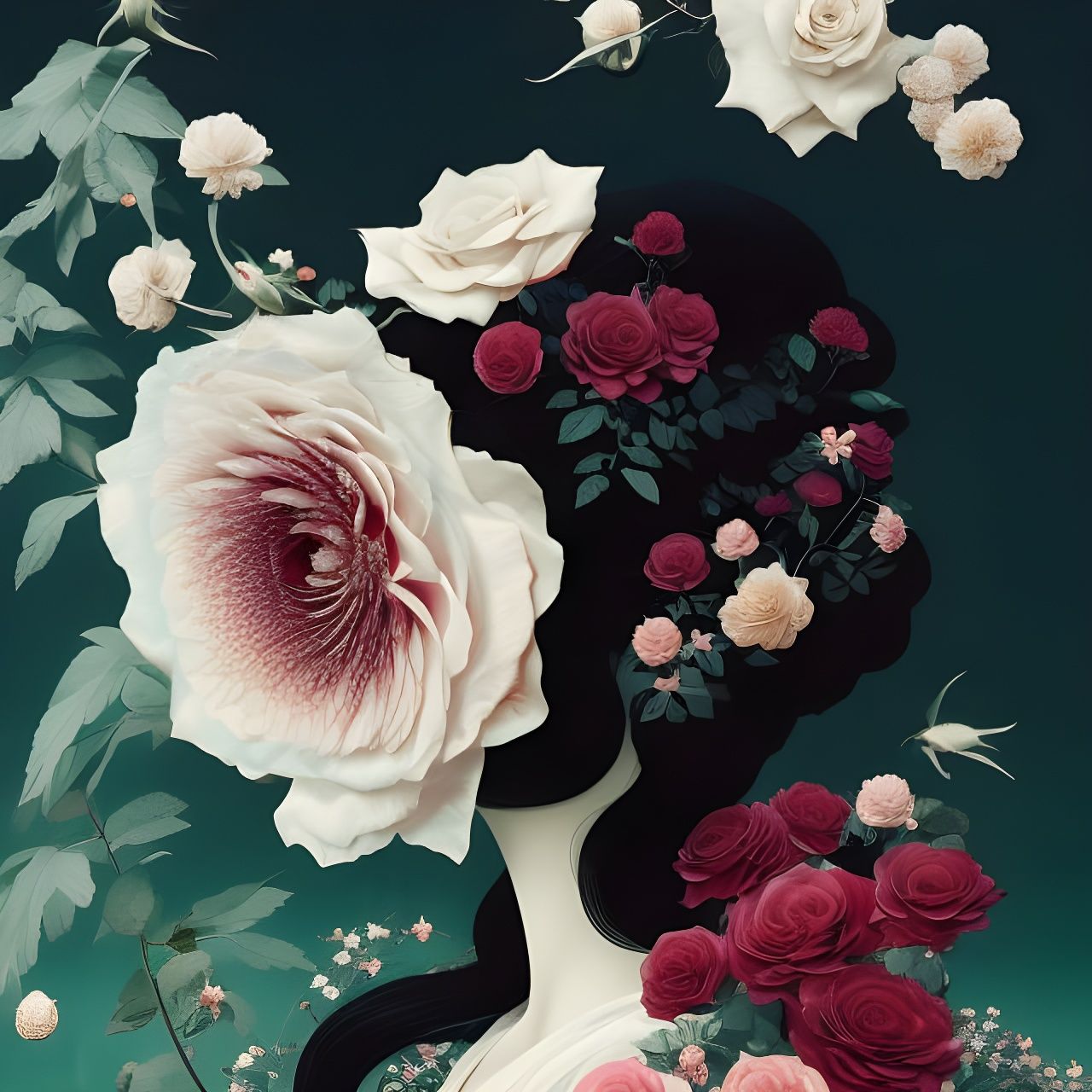 Roses in a Black Hole: Surreal Collage Art