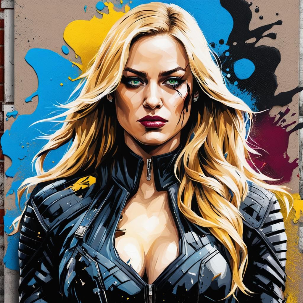 Black Canary Graffiti Art: Ultra Detailed and Colorful