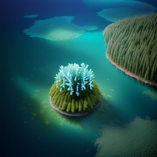 Vibrant Underwater Ecosystem in Remote Mountain Lake
