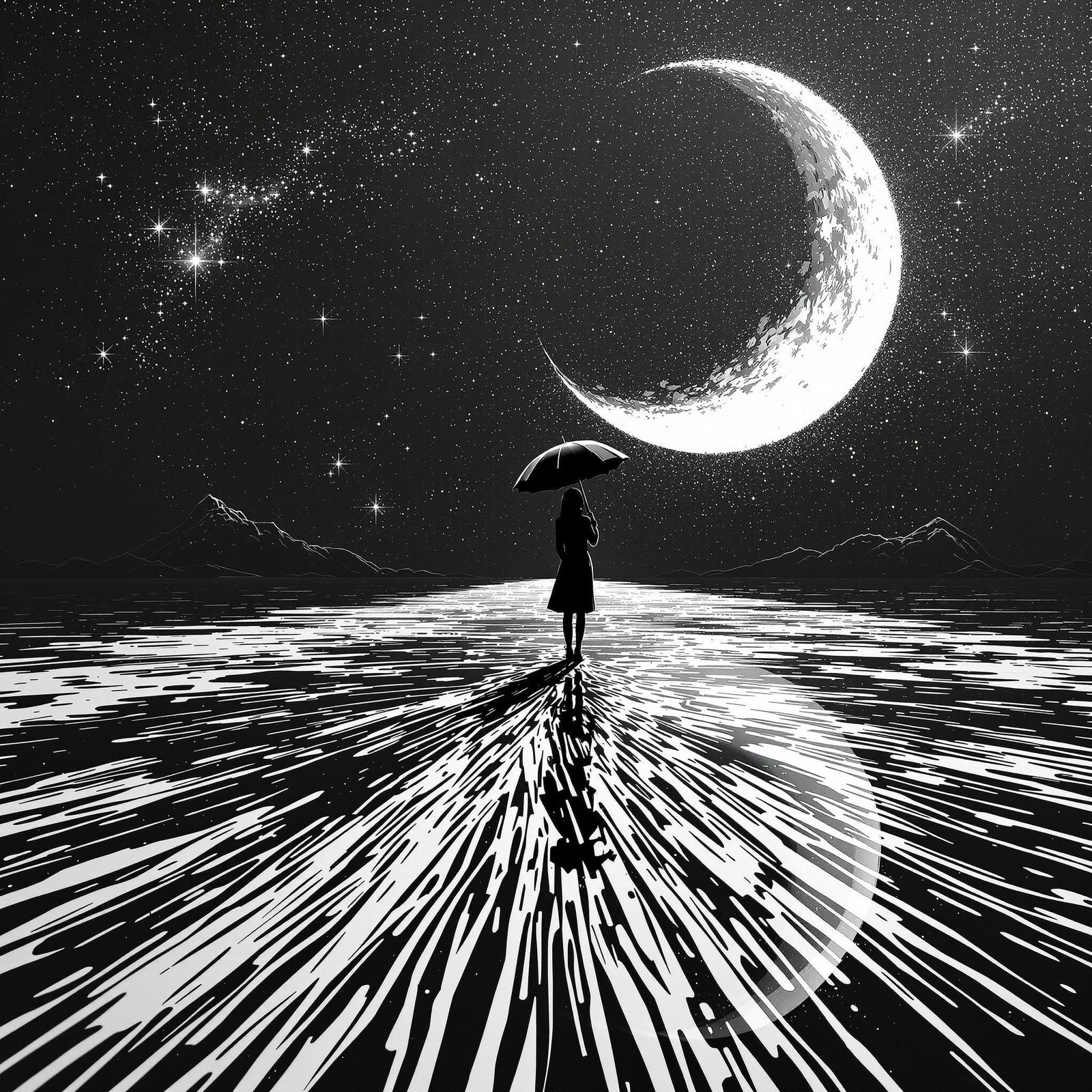 Spilled Paint Vertigo Art at Magical Night